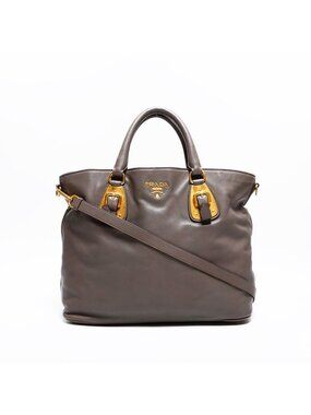 Prada Handbag Leather 2-Way Tote